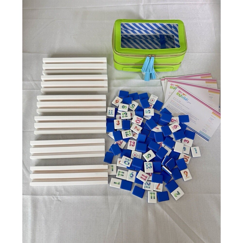 Cerulean Oh My Rummi by Oh My Mahjong Rummikube 6 player set